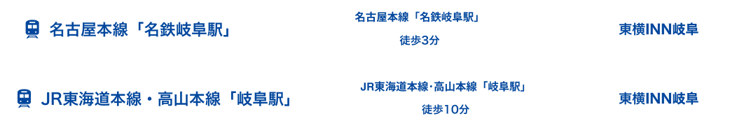 電車でお越しのお客様